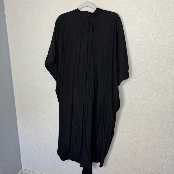 Ever By X The One Dress Project Multiwear Shirt Midi Belted Black Resort Flowy - Picture 15 of 15